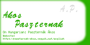 akos paszternak business card